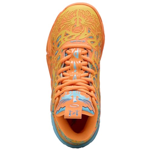 PUMA MB.04 Graffiti - Boys' Grade School (Heat Fire/Bright Aqua/Yellow)4