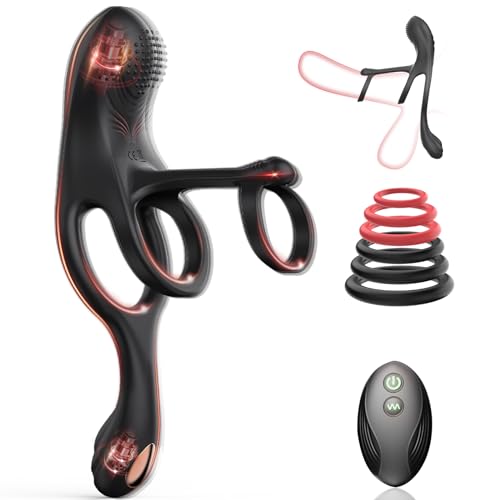 Juguetes Sexuales Eróticos Para Hombres - Mando Vibradorador Pareja Sex Toy Para Adultos Con 10 Modos De Vibración, Sexo Juguete Estimulador Sexual Para Mujer Clítoris Anal Prostatico, 6 Penis Ring