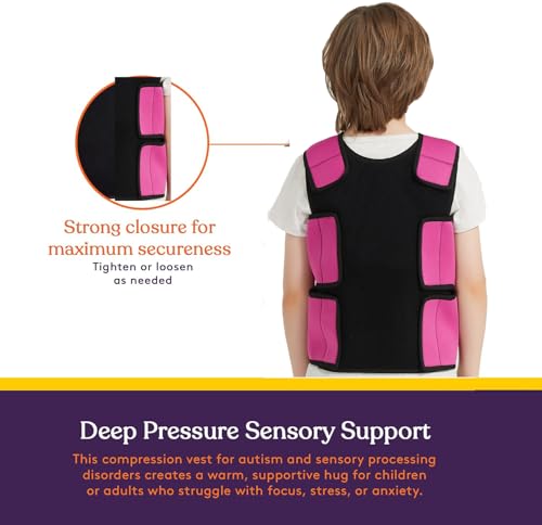 Sensory Compression Vest for Kids Sensory Processing Disorder Vest Breathable, Form-Fitting, Kids Purple3