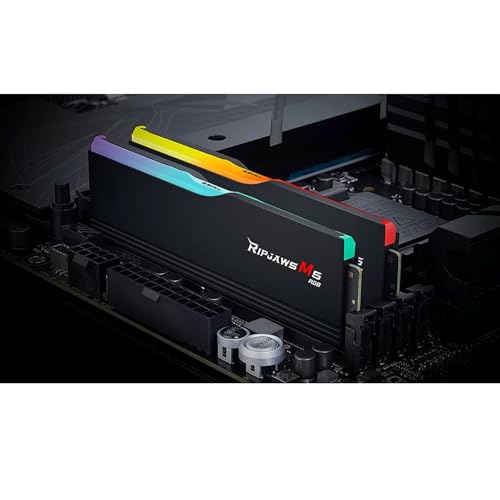 Image of G.SKILL Ripjaws M5 RGB (Intel XMP) 32GB (2 x 16GB) DDR5 5200MHz CL40-40-40-83 1.10V Desktop Memory RAM - F5-5200J4040A16GX2-RM5RK (Black)