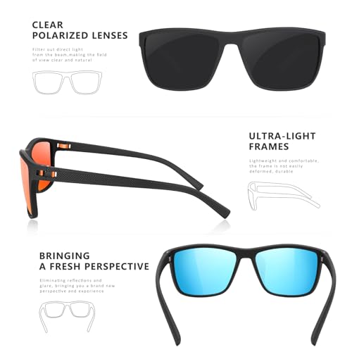 Turbopep HOBH-282 Square Polarized Sunglasses thumb #2