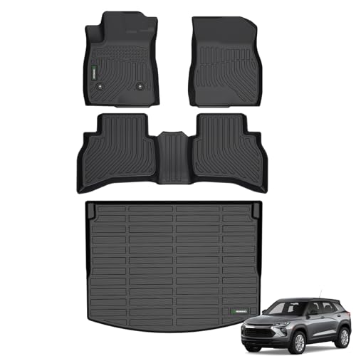 ANBINGO® All Weather Floor Mats for Chevy Trailblazer AWD 2026 2025 2024 2023 2022 2021 & Cargo Liner for Trailblazer AWD (Cargo Tray in Upper Deck Position) Set - Black
