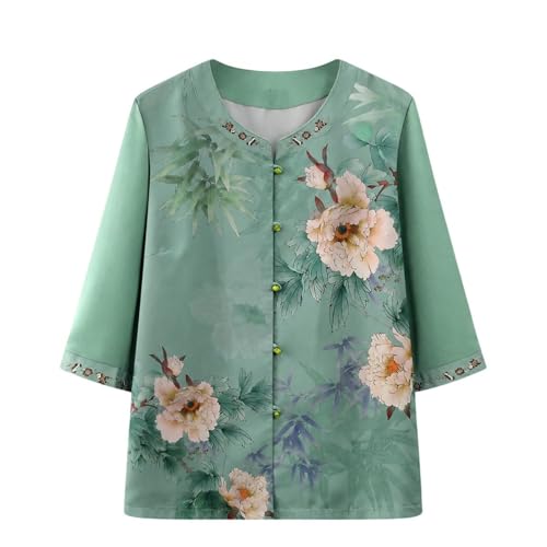 Chemise style chinois femme infroissable : lot de 2 hauts fluides à manches mi-longues