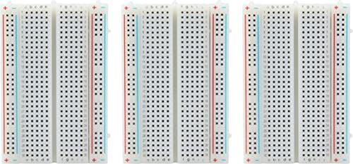Half-Size Breadboard 400 Points for Arduino, ESP32, ESP8266, Raspberry Pi, 3 Pieces