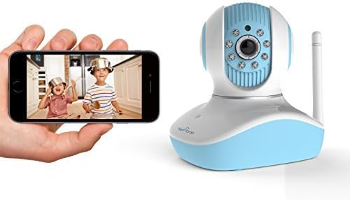 Bayit Baby Cam BH1820BL Blue Plug & Play, Wireless, Pan/Tilt 720P Wi-Fi/IP Internet Surveillance Camera W/Two-Way Audio Night Vision and Push Notifications, View from Anywhere with The Bayit Cam App