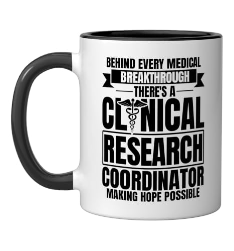 Clinical Research Coordinator CRC Ceramic Mug, Black/White, 11oz