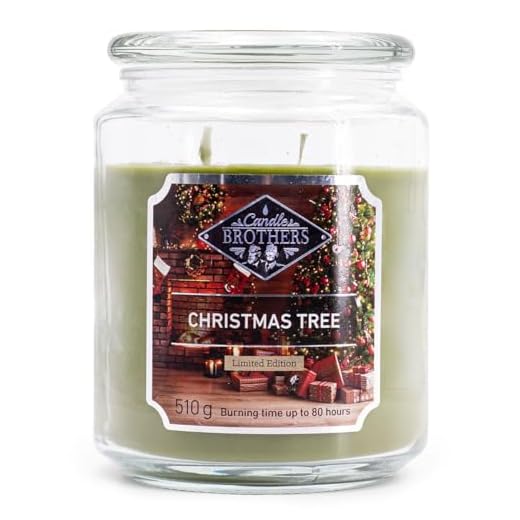 Candle-Brothers Große Duftkerze im Glas mit Deckel | Christmas Tree | Duftkerze Tanne | Kerze 2 Docht | Kerze lange Brenndauer | Geschenk für Frauen