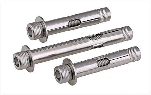 pernos de anclaje,tornillos de albañileria, Tornillo de expansión 304 Perno de expansión hexagonal interno M6 M8 M10 M12 (5 piezas) (longitud: 80 mm, tamaño: M12) (color: 70 mm, M8) (color: 80 mm, M10