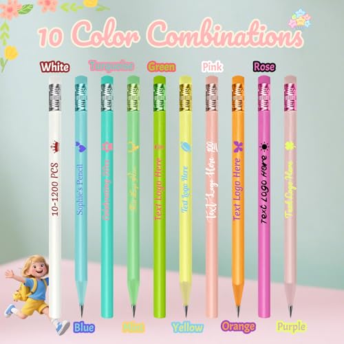 Lápices personalizados #2 triangular para niños y escuela miniatura 2