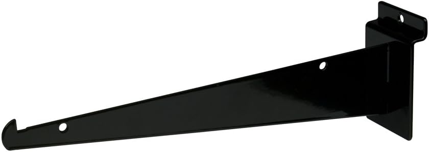 ExecuSystems 10 Shelf Bracket for Slatwall -Black -Box of 48