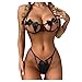 YOUQQI Sexy Dessous Damen Für Sex Bodysuit Erotik Lingerie Rock Transparent Sexy UnterwäSche Neckholder ReizwäSche G-String Nachtwäsche
