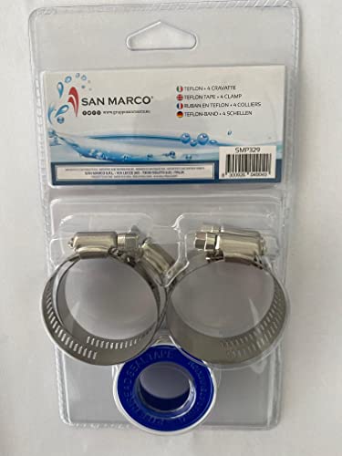 San Marco Nastro Teflon Con 4 Fascette Filtrazione Per Piscina