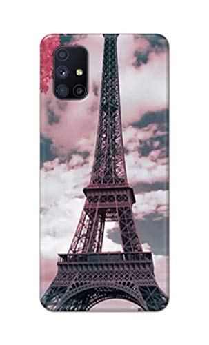 Image of Lovers Famous Place Eiffel Tower in Paris Hard Back Case Cover for Samsung Galaxy M51, SM-M515F / DSN Back Cover -(J5) VNS2227