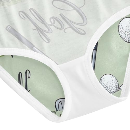 Toddler Girl Panties, Golf Clubs Girls Cotton Underwear, 2–8 Years4
