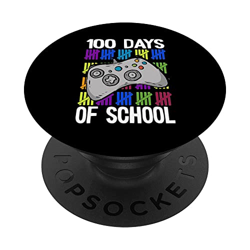 100 Days Of School 100th Pre K Maternelle Gamer Garçons Enfants PopSockets PopGrip Interchangeable