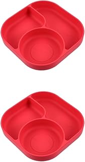 Toyvian Placa De Sucção Para Bebês 2 Peças Placas De Sucção Para Bebês Talheres De Silicone Para Bebês Placa De Compartimento Para Bebês Compartimentos Para Bebês Utensílios De Mesa