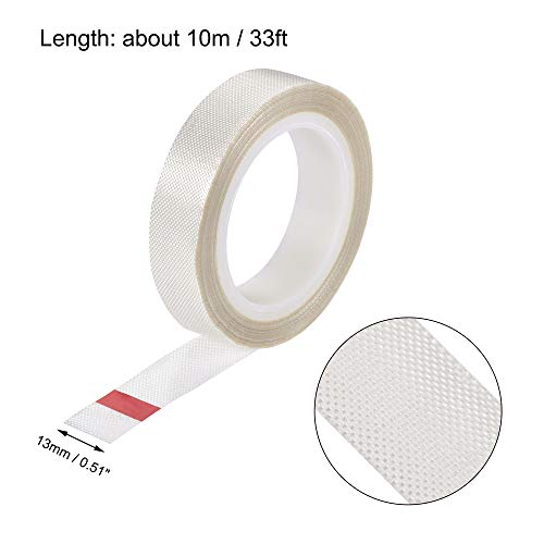 Image of uxcell Heat Resistant Tape High Temperature Heat Transfer Tape PTFE Film Adhesive Tape 13mm Width 10m 33ft Length White