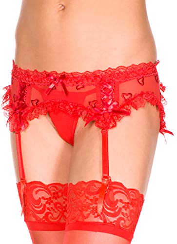 Image of ToBeInStyle Women's Lace Classic Elegant Sheer Garter Belt