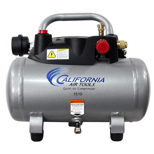 California Air Tools CAT-1510 1.0 HP Quiet, Oil-Free Air Compressor, 1.5 Gallon Tank Capacity, 75 dB Noise Level, Lightweight, Electric, Portable, for Home and Garage
