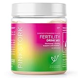 Pink Stork Fertility Drink Mix: Candied Strawberry, Fertility Supplements for Women, Hormone Balance, Fertility Prenatal Vitamin, Inositol + Vitamins B6 + B12, Women-Owned, 30 Servings