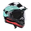 Royal Enfield Escapade Chequer ISI and DOT Certified Offroad Riding Helmet Sea Green (L) 58 Cm