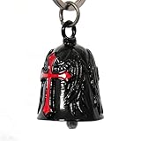 Milwaukee Leather MLB9033 Black 'Red Cross' Motorcycle Good Luck Bell | Key Chain Accessory for Bikers - One Size