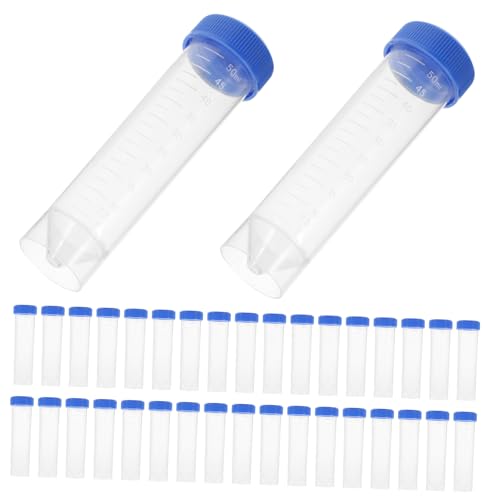 OSOLADY 50 Pcs Experiment Test Tube Sample Tubes Centrifugal Tube Vials Test Tubes with Lids Falcon Tubes Microcentrifuge Test Tubes Polypropylene Conical Tubes Pp