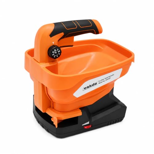 Image of eSkde Cordless Rotary Seed Spreader, USB-C Rechargeable, Adjustable Spread Control, 3.3L Hopper, for Seed, Fertiliser, Salt
