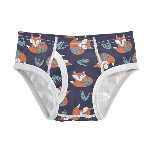 Boys' Underwear Cotton Little Boys Cute Fox Briefs Soft Toddler Underwear 2T-8Y