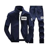 [BLANK BLANC] [ブランクブラン] 上下 セット トラックスーツ メンズ 2点 長袖 部屋着 スポーツウェア 秋 冬 速乾 秋服メンズ スノーボードウェア 洋服 トレーナー 韓国ファッション カジュアル 快適 シンプル 春服 ミリタリー スウェット じゃーじ すぇっと ビッグシルエット秋服 ビッグシルエット ジップアップ ネイビー 3A-B10-NVL