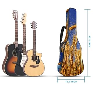 Housse de protection rembourrée pour guitare acoustique classique Motif feuilles vertes tropicales et fleurs roses… - Les Beatles, Paul McCartney, John Lennon, RIngo Starr, George Harrison Housse de protection rembourrée pour guitare acoustique classique Motif feuilles vertes tropicales et fleurs roses… – Image 5