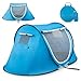 Abco Tech Pop Up Tent - Portable Tent for Camping 2 Person Pop Up with Double Doors - Water-Resistant and UV Protection - Foldable Cabana with Zipper and Carrying Bag - Sky Blue, 88.6'x47.2'x37.4'
