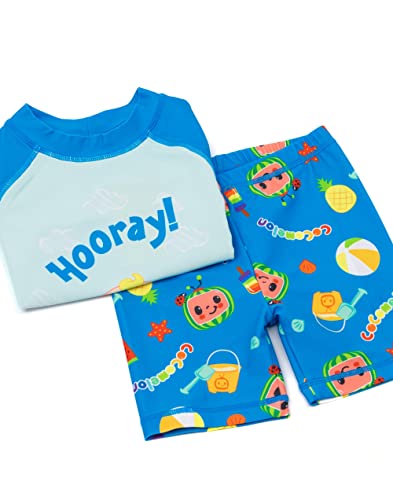CoComelon Swimsuit Boys Kids Musical Two Piece Top Short Swim Set3