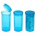 Juvale 30 Pack Empty Pop-Top Pill Bottles - 19 Dram Capacity - Blue Plastic - Caps for Easy Access - Medicine Containers & Vials with Caps - Squeeze-Open Travel Vials