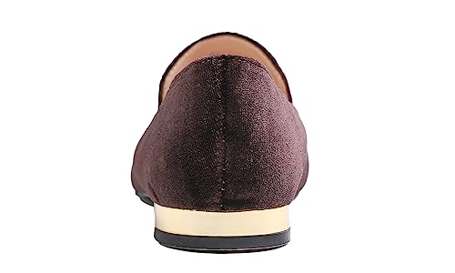 Image of FEVERSOLE Women's Loafer Flat Pointed Deco Low Heel Fashion Slip On Dress Driving Office Shoes