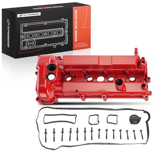 A-Premium Upgraded Aluminum Engine Valve Cover with Valve Cover Gasket and Oil Filler Cap Compatible with Ford Focus 2017 1.0L 2.0L, Focus 2014-2016/2018 2.0L, EcoSport 2018-2022 2.0L