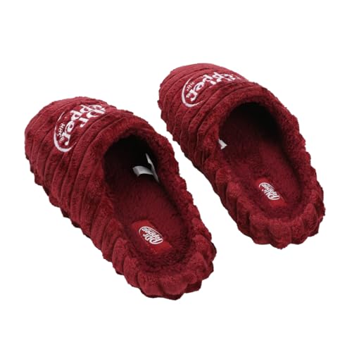 Bioworld Dr Pepper Logo Adult Red Scuff Slippers4