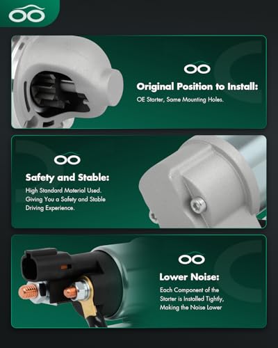 Image of SCITOO Starter Motor fit for Hyundai for Elantra 2.0L 2017-2020,for Hyundai for Elantra GT 2.0L 2018-2020,for Hyundai for Kona 2.0L 2018-2021 Replacement Starter 19301