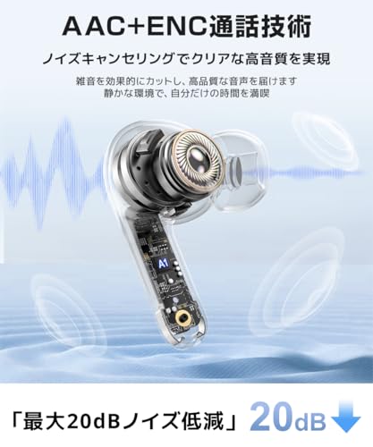 ワイヤレスイヤホン 【新登場・最大60時間再生】 イヤホン bluetooth 5.4 カナル型 小型 軽量 無線 IPX7 防水 マイク付き ノイズキャンセリング Type-C 充電式 大容量バッテリー LEDディスプレイ搭載 片耳 両耳対応 耳ふさがない IOS/Android/PC 広い互換性 スポーツ 運動 ビジネス 通勤通学 ゲーム