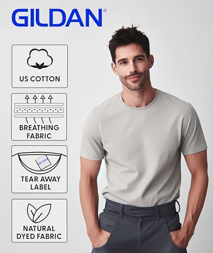 Gildan G500 T-Shirts for Men, Bulk Undershirts for Men Multipack - Create Color Pack 5000 Cotton Crewneck Tee Shirts3