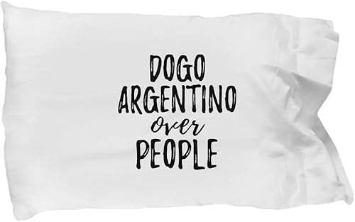 EzGift Dogo Argentino Over People - Funda de almohada para amantes de los animales, mamá, papá, activista de los derechos de los derechos, juego de