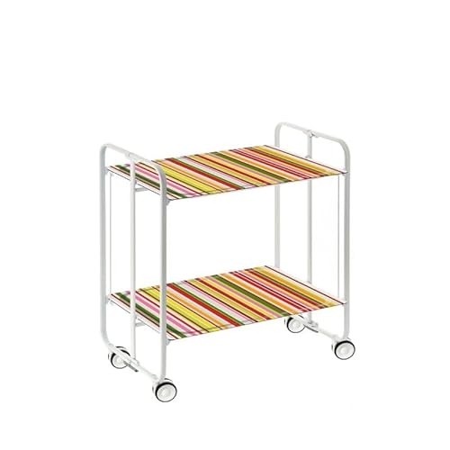 Mesa plegable con ruedas chasis blanco
