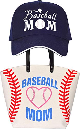 Baseball Tote Bag for Woman, Baseball Mom, Women's Trucker Hat, Baseball Mom Tote, Baseball Bags for Moms, Baseball Cap for Women, Baseball Mom Gifts Blue