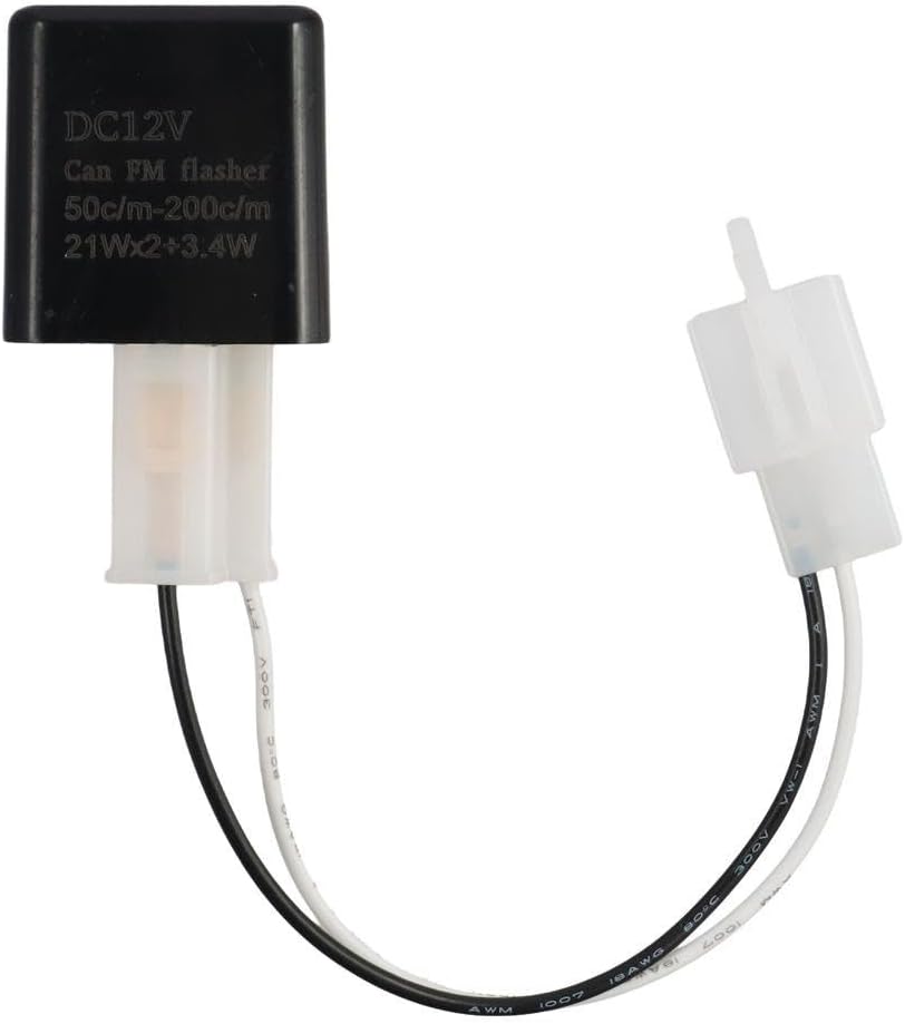 Style1 2 Pins Electronic LED Flasher Relay with Wires,12V Plug and Play Turn Signal Blinkers Relay Flasher Relay Wiring Connectors Accessories