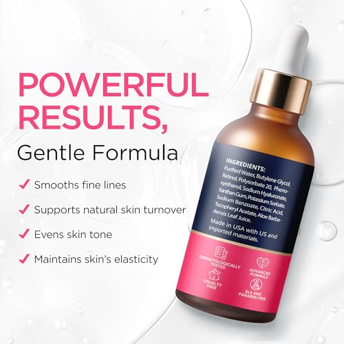 Image of Retinol Serum for Face with Hyaluronic Acid & Vitamin E 1 Oz
