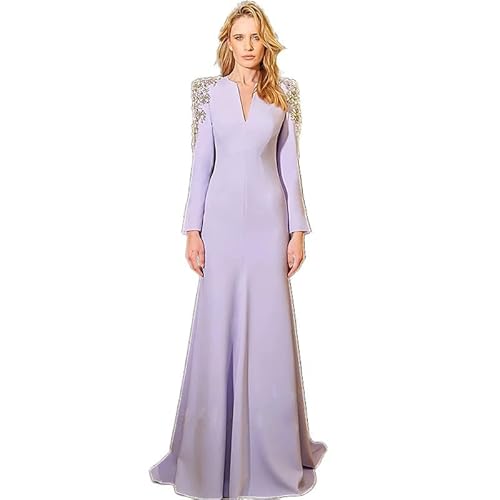 Women's Dresses Beaded Sequins Diamond V-Neck Formal Dress L...