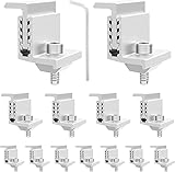 montaje kit solar 【CALIDAD DURADERA】 Estos clips para paneles solares están hechos de aluminio de alta resistencia y anodizados para una alta resistencia, resistencia a la corrosión, resistencia a los rayos UV, aislamiento de alta frecuencia y más.