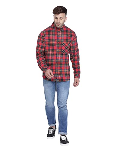 Image of oxolloxo Slassic Black Brush Check Men Shirt