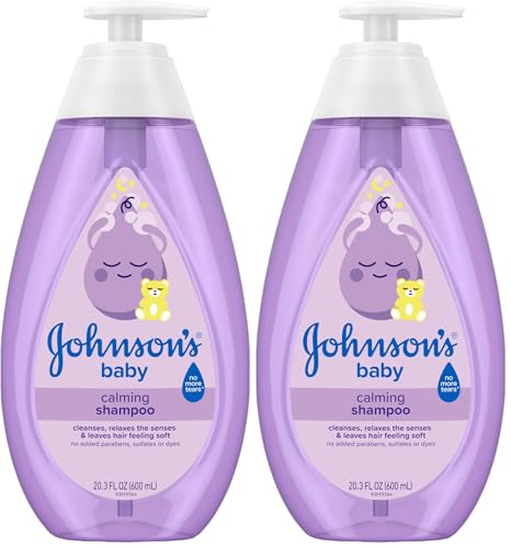 Johnson's Baby Shampoo, 20.3 fl. oz, Pack of 2 | Calming Formula | Hypoallergenic | Tear-Free | No Parabens