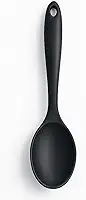 Colher de Silicone Premium, 27 x 6 cm, Resistente ao Calor, Não Risca Panelas, para Cozinha (Preto)
